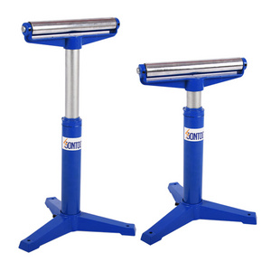 26111 Heavy-Duty Adjustable Pipe Roller Stands Durable Roller Support Stand for Woodworking Machinery