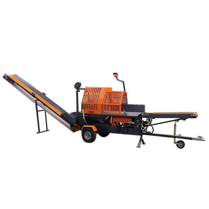 Kohler 14HP Firewood Processor Log Splitter Chainsaw 10' Ft Conveyor Hydraulic Feed + Trailer