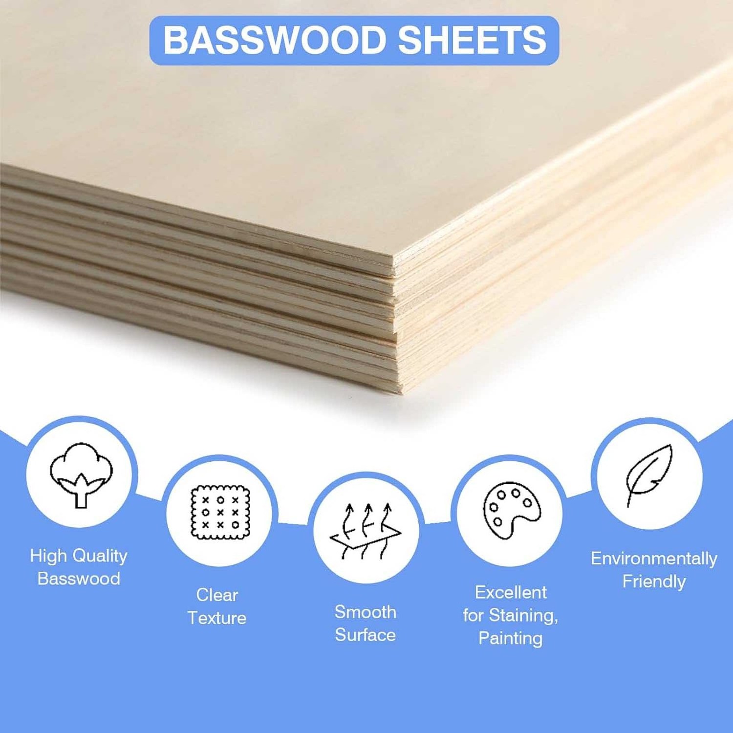 Custom Plywood 920mm Laser wood Cut wood card  Unfinished Basswood Plywood DIY Painting Stained Basswood Boards Basswood Plywood