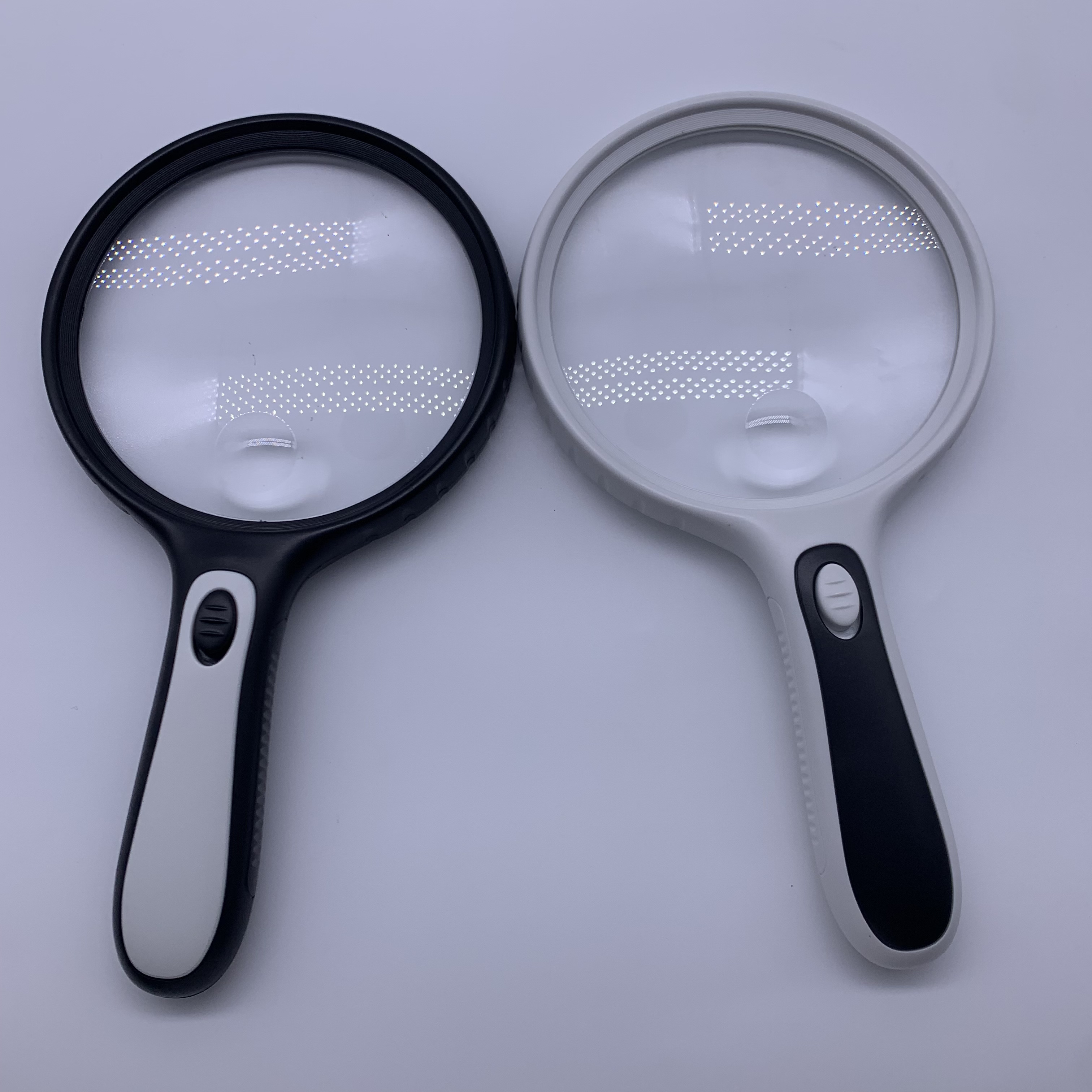 LED Handheld Magnifier 3X10X Acrylic Material Portable Illuminated Magnifying Glass For Reading