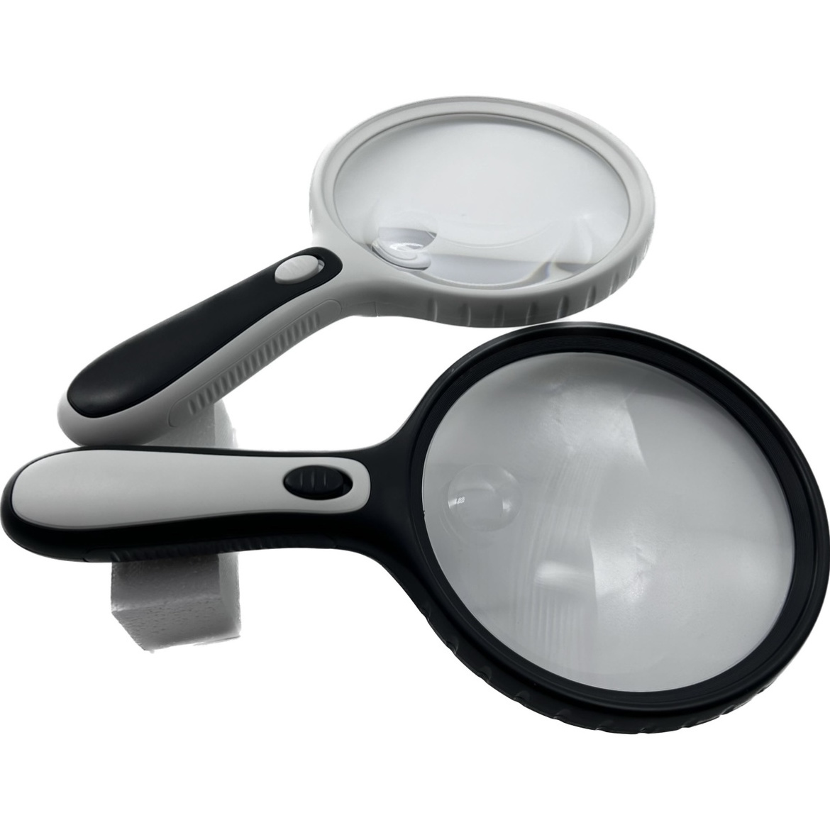 LED Handheld Magnifier 3X10X Acrylic Material Portable Illuminated Magnifying Glass For Reading