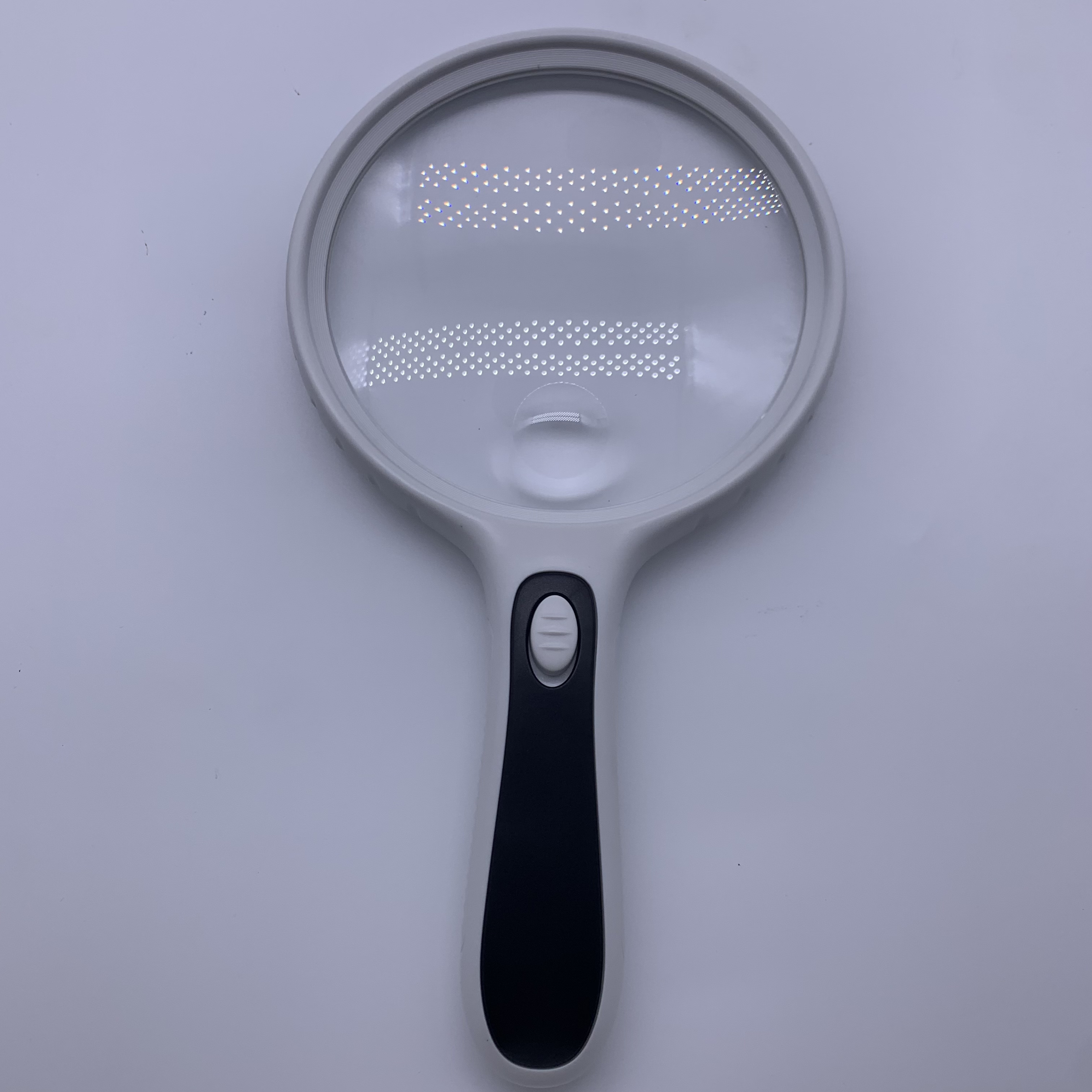 LED Handheld Magnifier 3X10X Acrylic Material Portable Illuminated Magnifying Glass For Reading