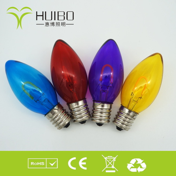 2022 hot sale made E12/ e17 lamp holder light bulb size chart C7/c9 led bulbs bulk for hospital use led  filament  bulbs