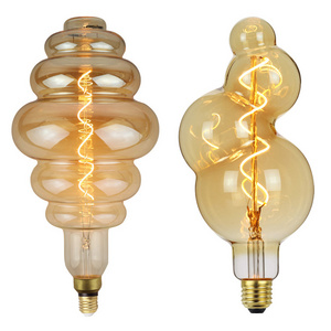 special led filament bulbs vintage led lamp decorative bulbs E26/E27 large size led bulb amber