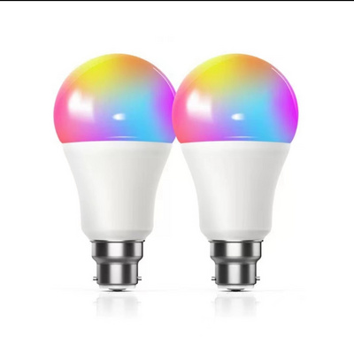 Good Quality 110-130V/220-240V  Smart TUYA A19 A60 E26 E27 9W RGBCW Light Bulb Compatible with Tasmota Alexa Google Home