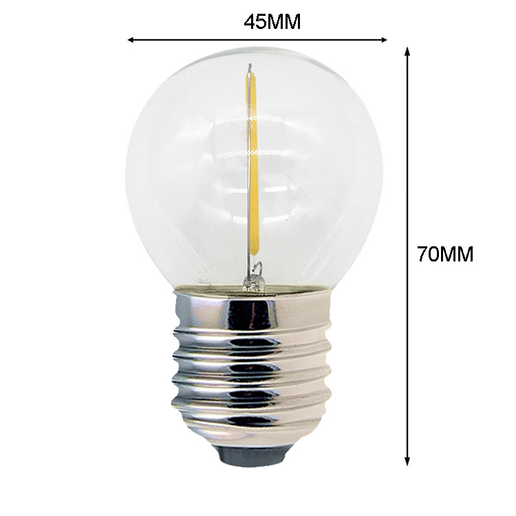 G45 led filament bulbs good quality 110V 220V E26 E27 B22 Super Bright for indoor outdoor decoration factory direct sale