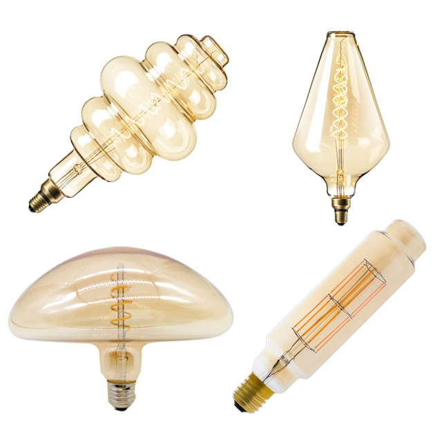 giant  led bulbs amber cover soft  led  filament   bulb decorate  warm white special shape bulbs