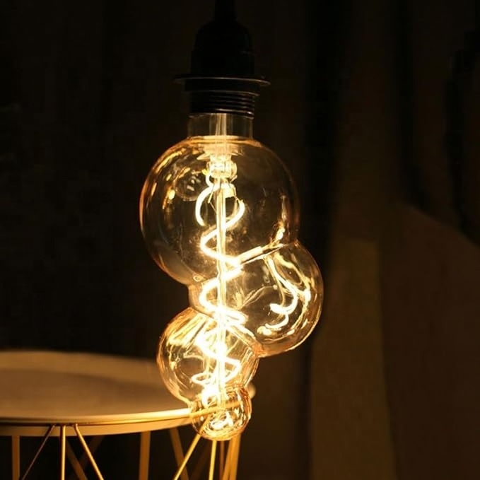 Giant Edison retro irregular bulb vintage amber large filament led light bulbs