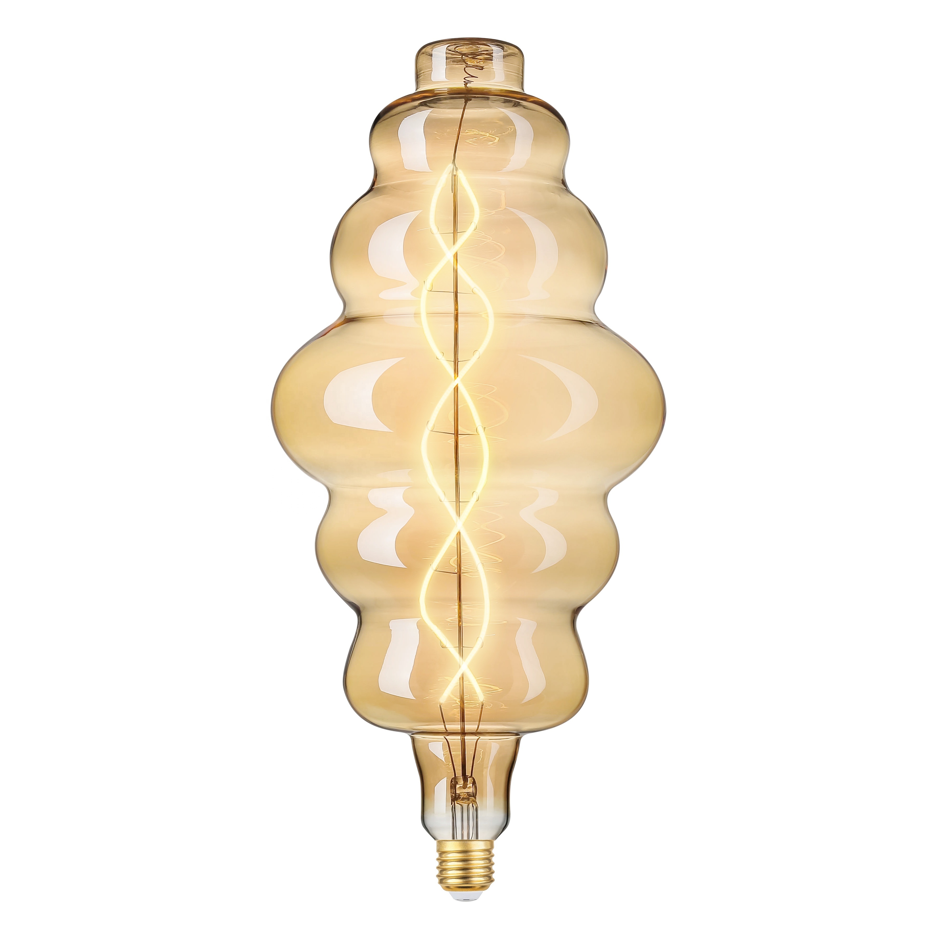 Giant Edison retro irregular bulb vintage amber large filament led light bulbs