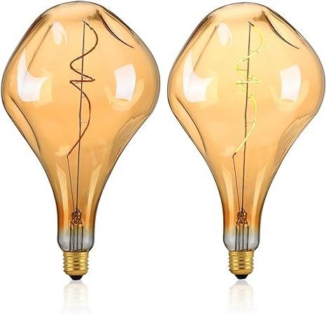 Giant Edison retro irregular bulb vintage amber large filament led light bulbs