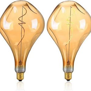 Giant Edison retro irregular bulb vintage amber large filament led light bulbs