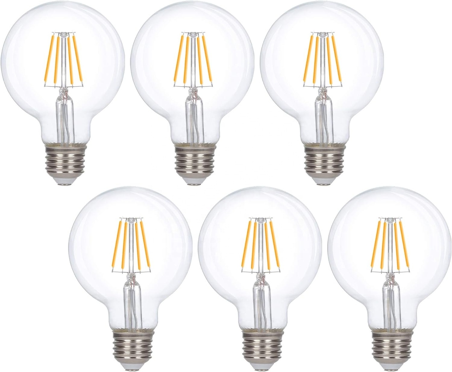 Customized vintage edison light lamps A19 ST64 S14 C35 dimmable led filament bulbs for bedroom