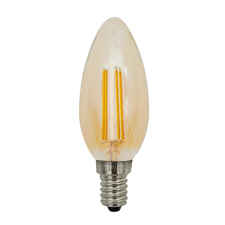 C35/B35 Bulb 1w/2w/4w/6w LED edison bulb  E14/E12 Dimmable Candle Filament Bulb