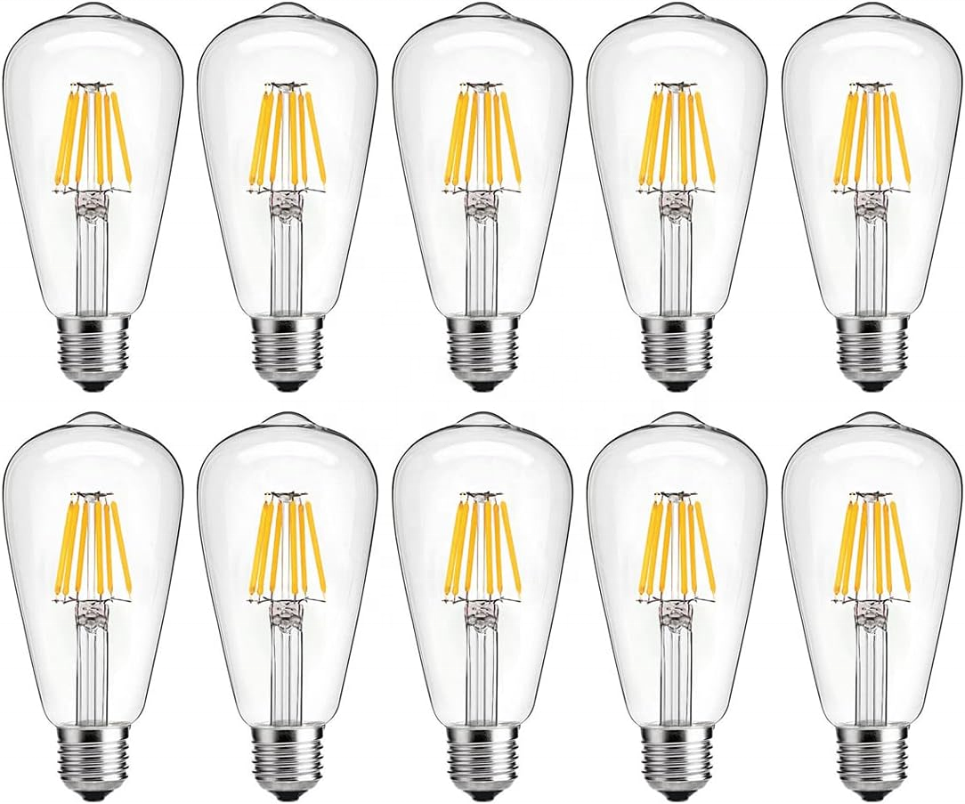 Customized vintage edison light lamps A19 ST64 S14 C35 dimmable led filament bulbs for bedroom