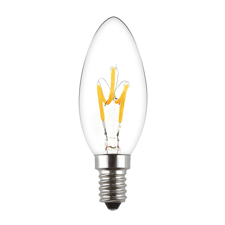 C35/B35 Bulb 1w/2w/4w/6w LED edison bulb  E14/E12 Dimmable Candle Filament Bulb