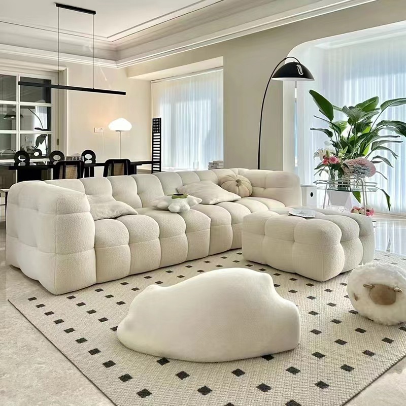 Modern living room sofa marshmallow sofa teddy sofa