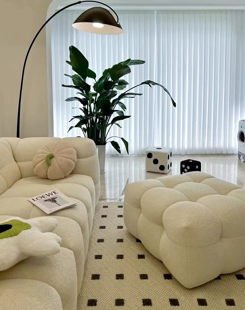 Modern living room sofa marshmallow sofa teddy sofa