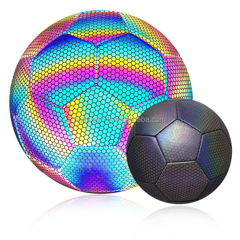 Reflective Soccer Ball Luminous Night Glow Footballs Size 5 Football light up ball