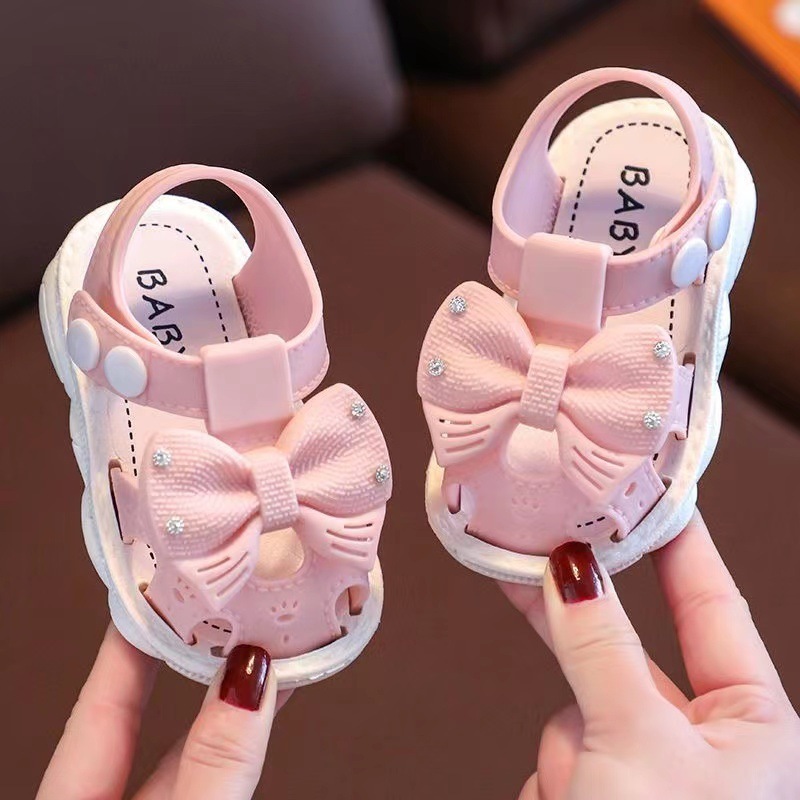 wholesale soft soles new little girls princess shoes high quality making special slide baby walking sandals for kids