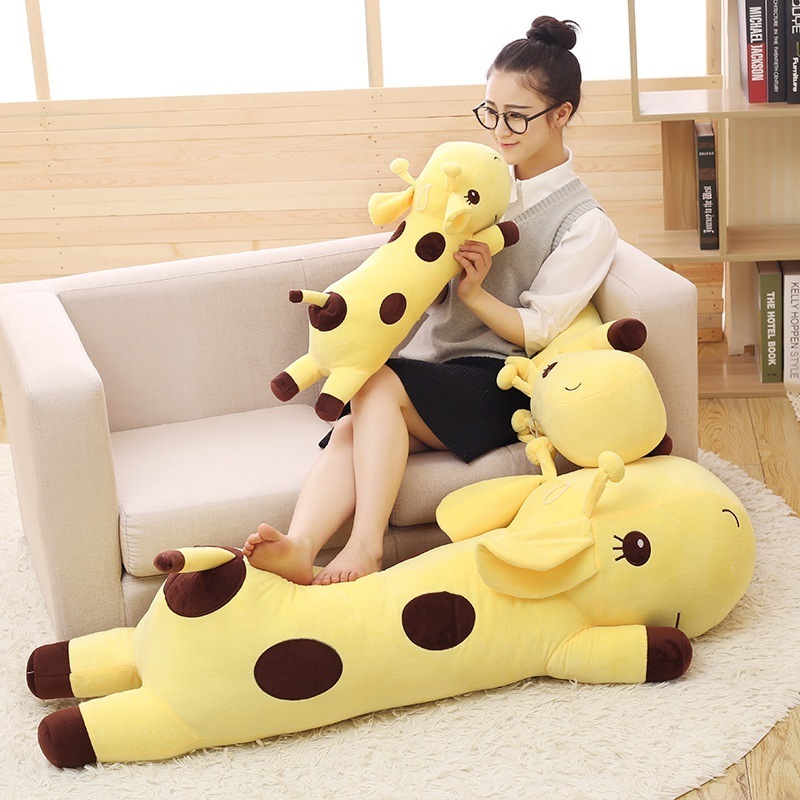 Creative gifts Kawaii stuffed cotton plush toy cartoon cute Lying giraffe plush doll