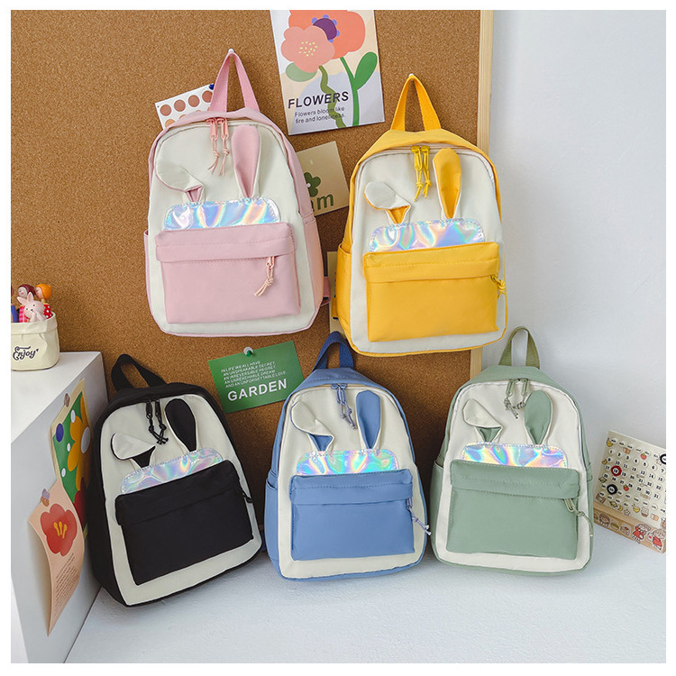 2023 New Korean Japanese Cartoon Cute Fresh Energetic Girl Backpack Students Canvas Rabbit School Bag Backpack