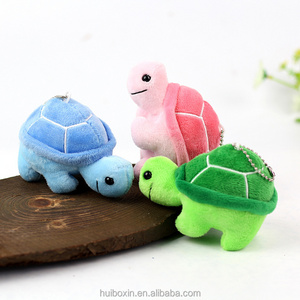 Cute small soft kawaii bag backpack pendant Turtle animal stuffed plush doll key chain Turtle plush keychain for promotion gift