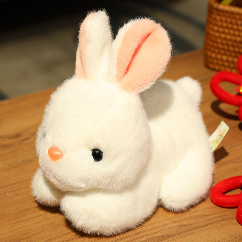 New Cartoon Animal Stuffed Plush Doll Cute Simulation White Rabbit Bunny Plush Doll Toy Gifts mascot