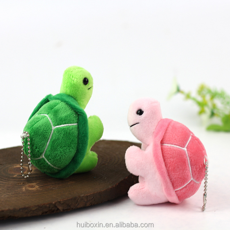 Cute small soft kawaii bag backpack pendant Turtle animal stuffed plush doll key chain Turtle plush keychain for promotion gift