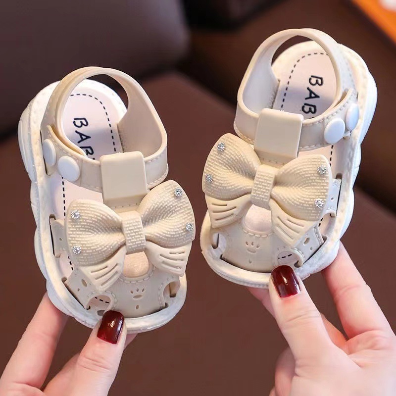 wholesale soft soles new little girls princess shoes high quality making special slide baby walking sandals for kids