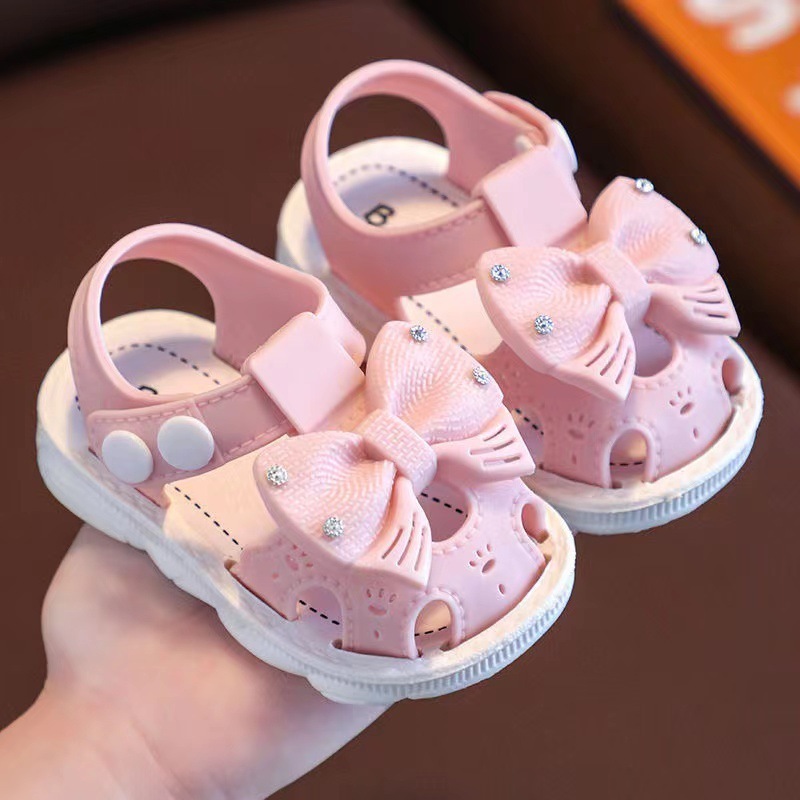 wholesale soft soles new little girls princess shoes high quality making special slide baby walking sandals for kids