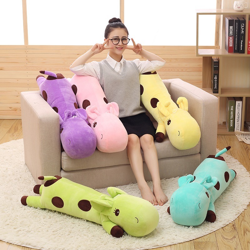 Creative gifts Kawaii stuffed cotton plush toy cartoon cute Lying giraffe plush doll