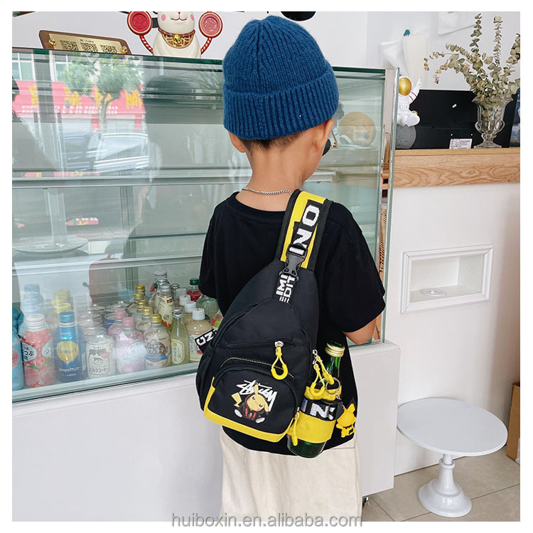 Wholesale New Children's Mini Pokemonn Shoulder Bag Kids Outdoor Fashion Cartoon Cool Anime Boys Travel Chest Messenger bag