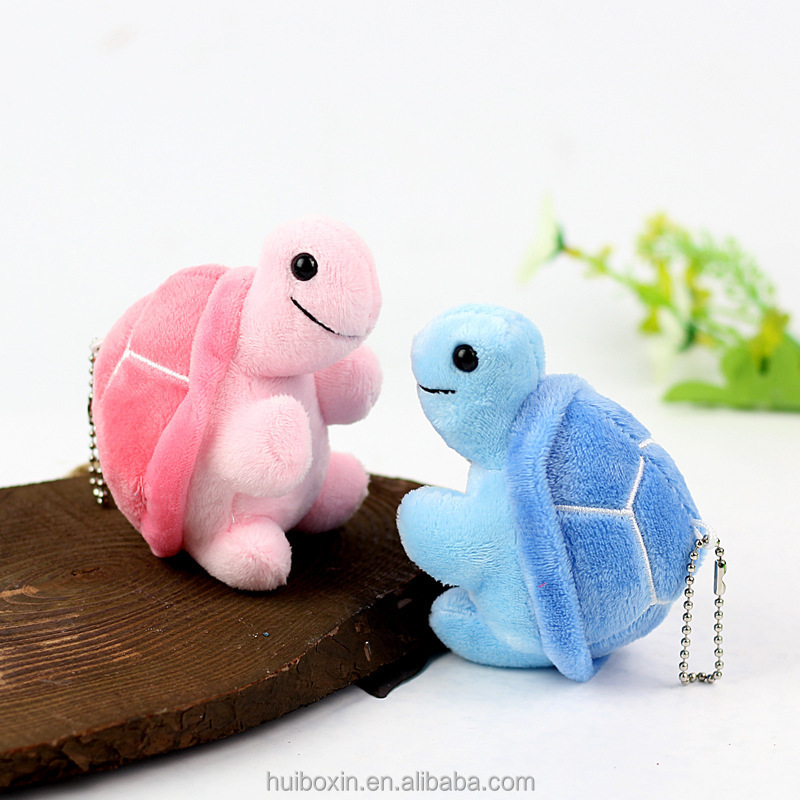 Cute small soft kawaii bag backpack pendant Turtle animal stuffed plush doll key chain Turtle plush keychain for promotion gift