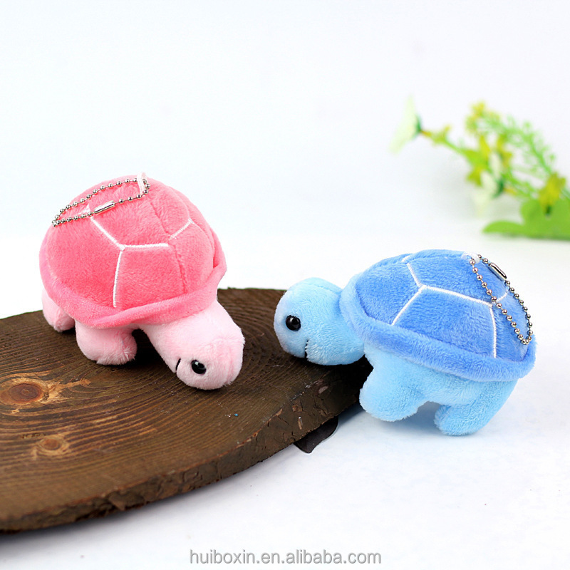 Cute small soft kawaii bag backpack pendant Turtle animal stuffed plush doll key chain Turtle plush keychain for promotion gift