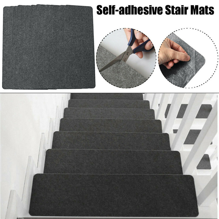 Eco-friendly Non Slip Polyester Adhesive Floor Antiskid Stairs Mat Step Mat