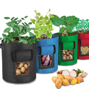 Felt Flower Pots 1 3 5 7 10 15 20 30 100 Gallon Felt Potato Grow Bag Garden Planter Bag Potato Grow Bag