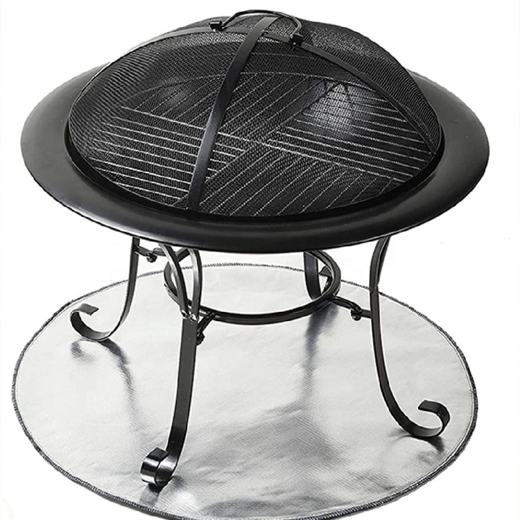 Round Fireproof Mat Under Fire Pit Easy to Clean Heat Resistant Under Grill Mats