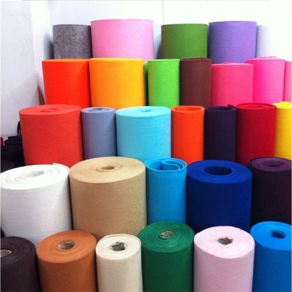 Best Selling Hard Soft Needle-Punch 100% Polyester Nonwoven Felt Fabric Roll Sheet