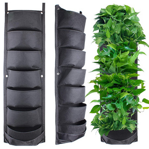 Hanging Planters New Upgraded 7 Pockets Vertical Garden Wall Planter Grow Bags for garden yard wall decoration