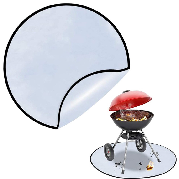 Heat Reflective Patio Round Under Grill Lawn Mat 36