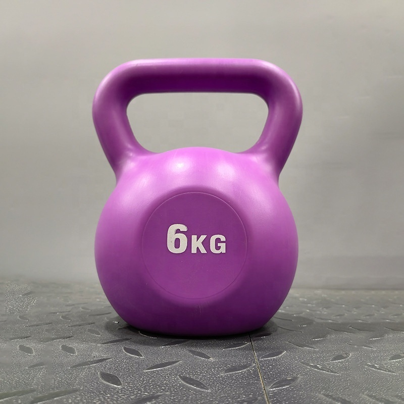 Colorful Cement Plastic Kettlebell Sand Filled Plastic Kettlebell Cheaper Kettlebell 5lb 10lb 15lb 20lb 25lb