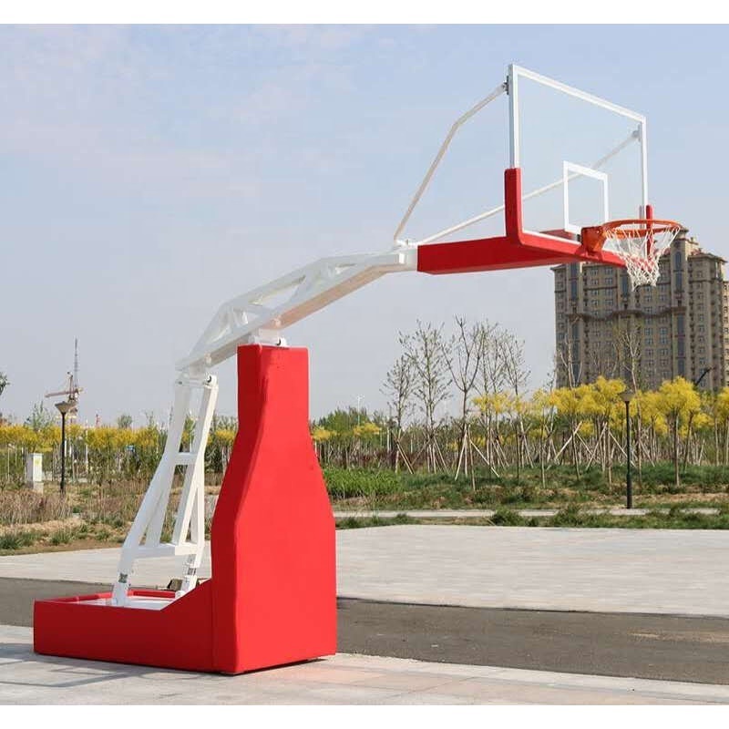 Hot-sale Height Adjustable Manual Hydraulic Basketball Stand Basketball Pole