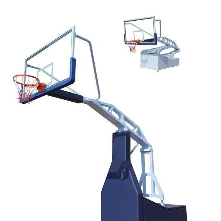 Hot-sale Height Adjustable Manual Hydraulic Basketball Stand Basketball Pole