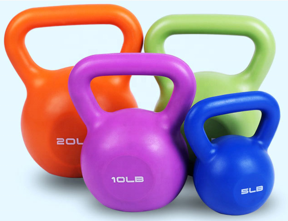 Colorful Cement Plastic Kettlebells Sand Filled Plastic Kettlebell Cheaper Kettlebell 5lb 10lb 15lb 20lb 25lb