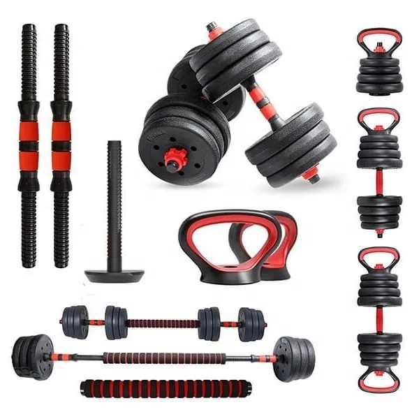 adjustable cement plastic 20kg 40kg 30kg 10kg 15kg dumbbell barbell kettlebell