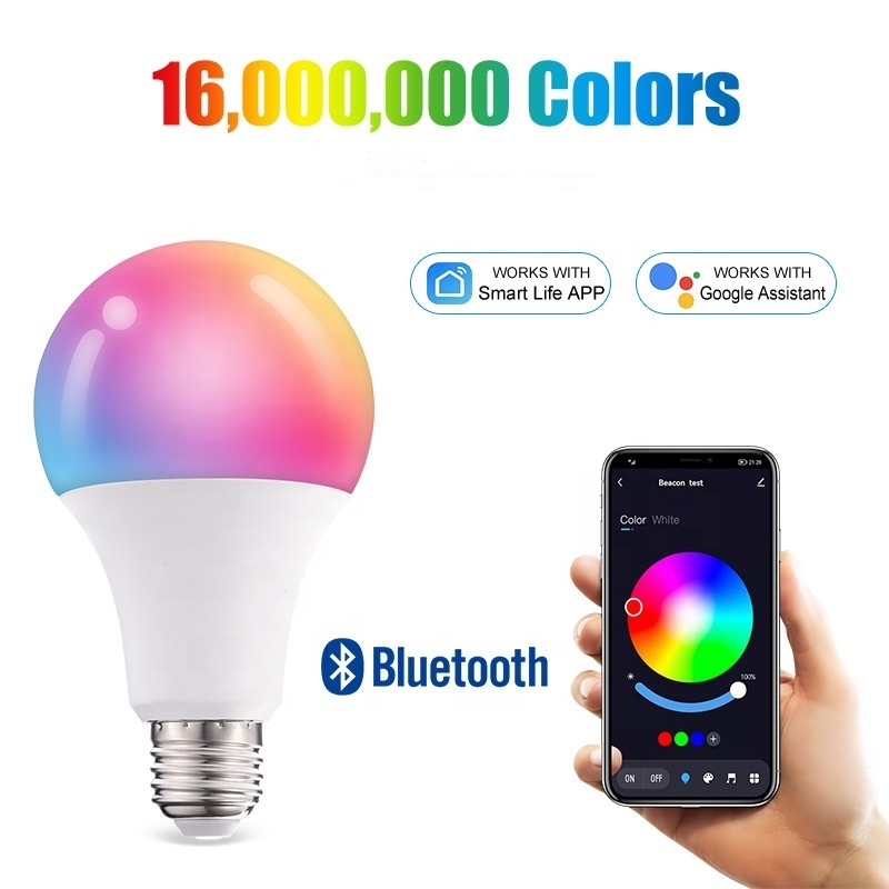 Alexa And Google Smart LED Light Bulbs Wifi Led Bulb 10W RGB Smart LED Light Bulbs