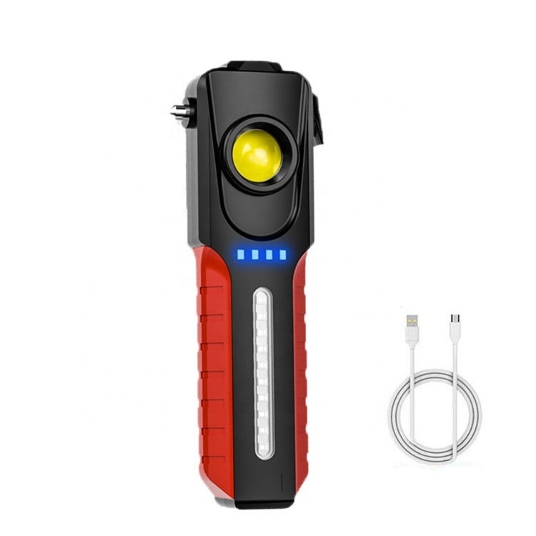 Factory Direct Sales Portable USB Rechargeable COB Flashlight Multi-function Magnetic LED Flashlights