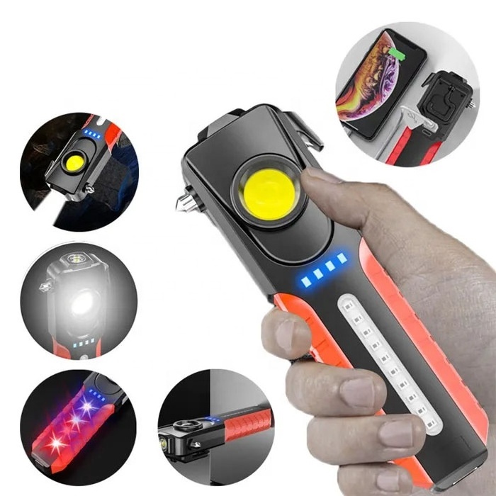 Factory Direct Sales Portable USB Rechargeable COB Flashlight Multi-function Magnetic LED Flashlights