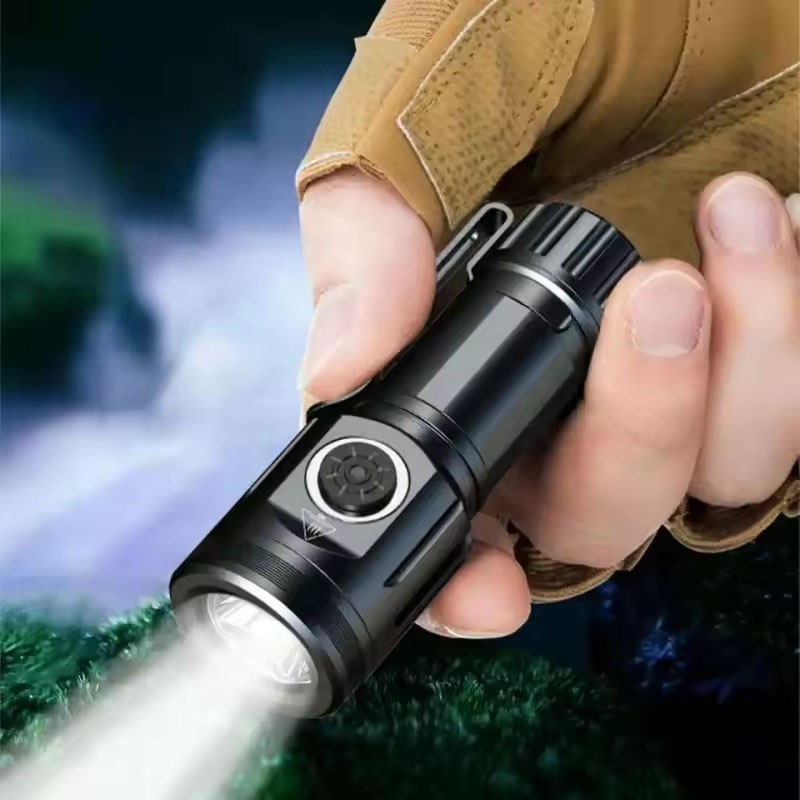 Factory Price Rechargeable Pocket Flashlight Waterproof 5 Modes Compact Keychain Flashlight