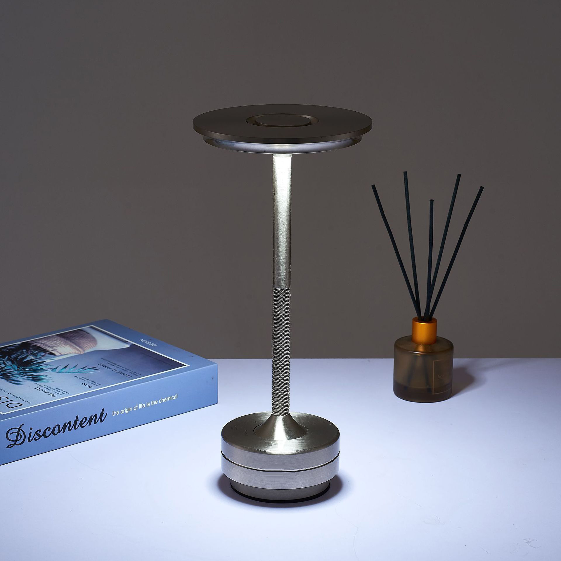 2023 New design soft light USB rechargeable desk lamp for bedroom living room hotel table light